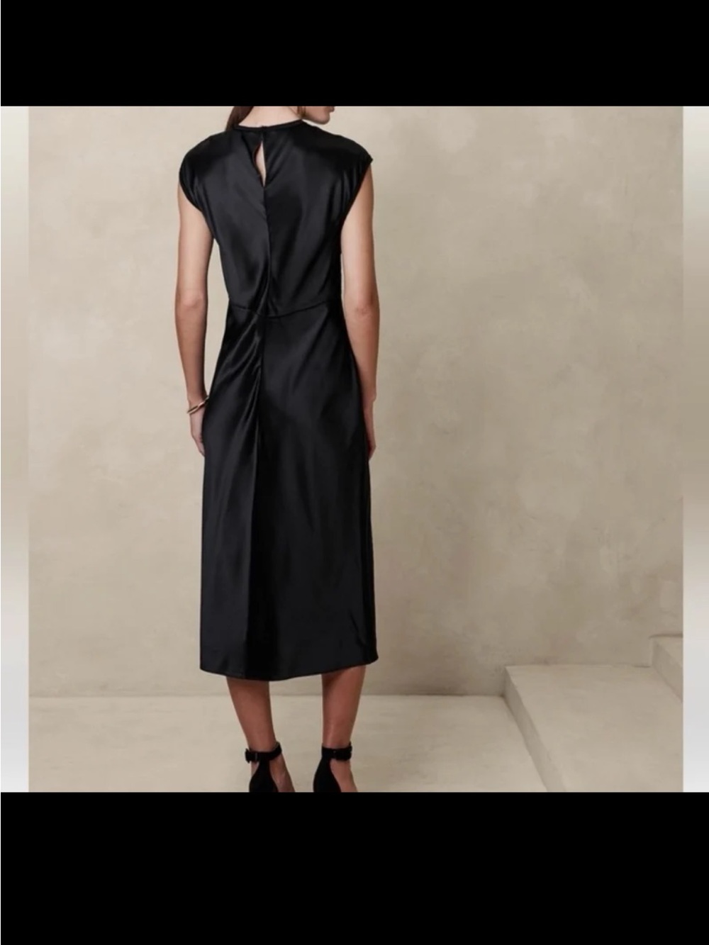 NWT BANANA REPUBLIC CLAUDETTE SILK MIDI DRESS SIZE SMALL - Picture 2 of 12